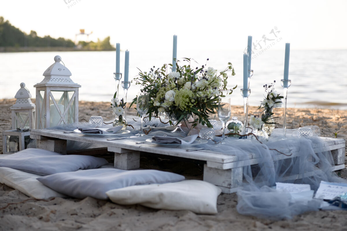 新娘婚宴桌贝壳牡蛎仪式