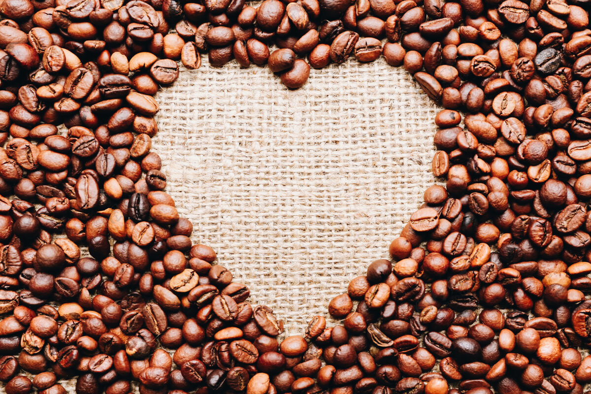 美味咖啡豆形状心快乐情人节情人节美食农作物