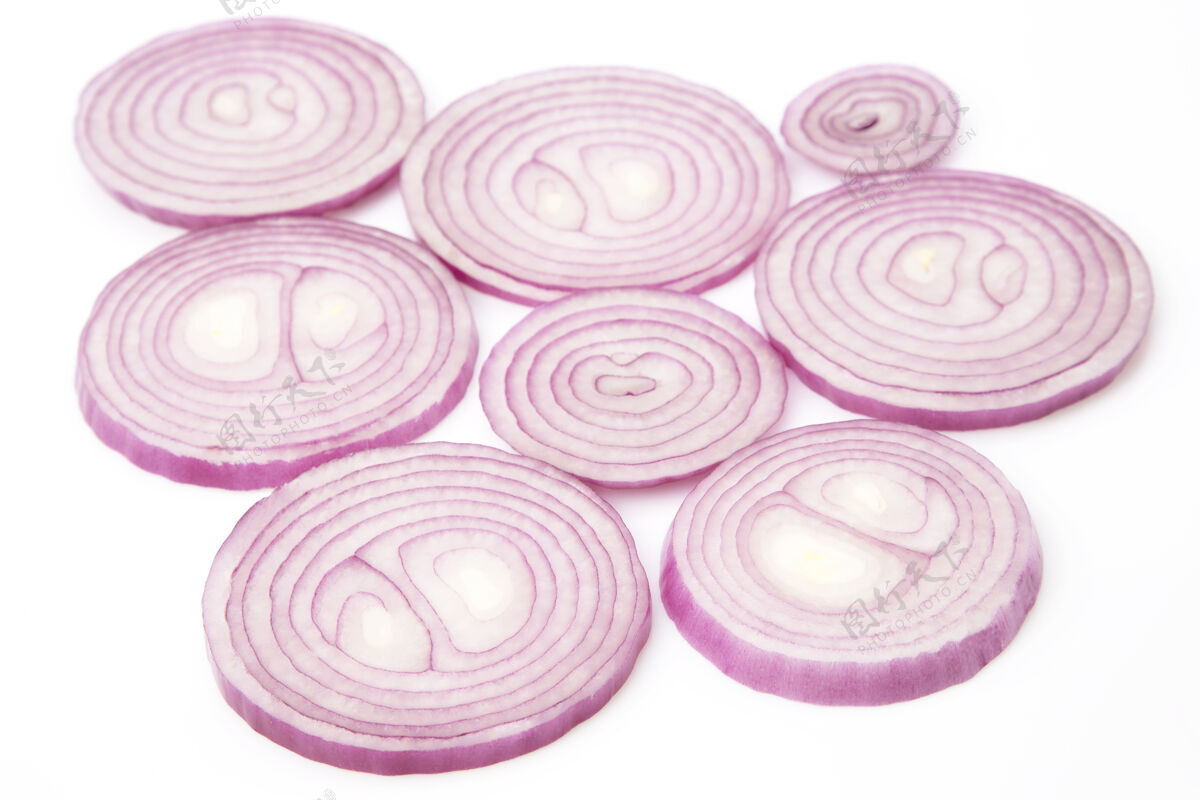 紫色切好的洋葱做沙拉营养圆形烹饪
