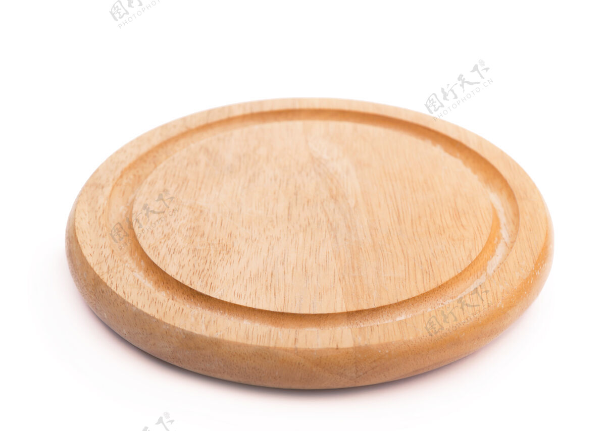 器皿木制奶酪板 隔离在白色背景上材料干净托盘