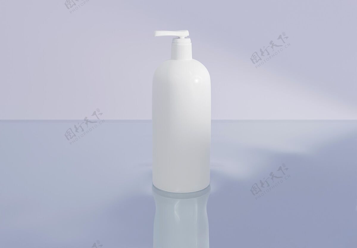 容器化妆品瓶布置产品护理模型