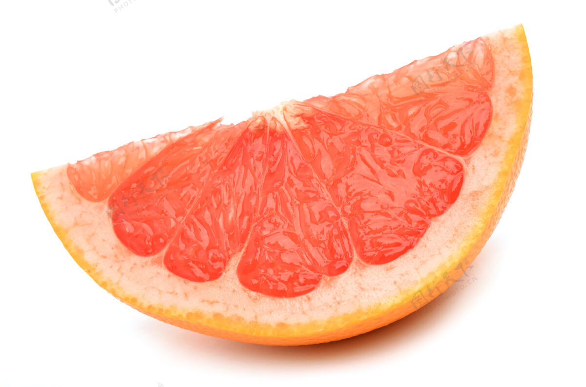 口味白色表面上的葡萄柚交叉美味葡萄柚