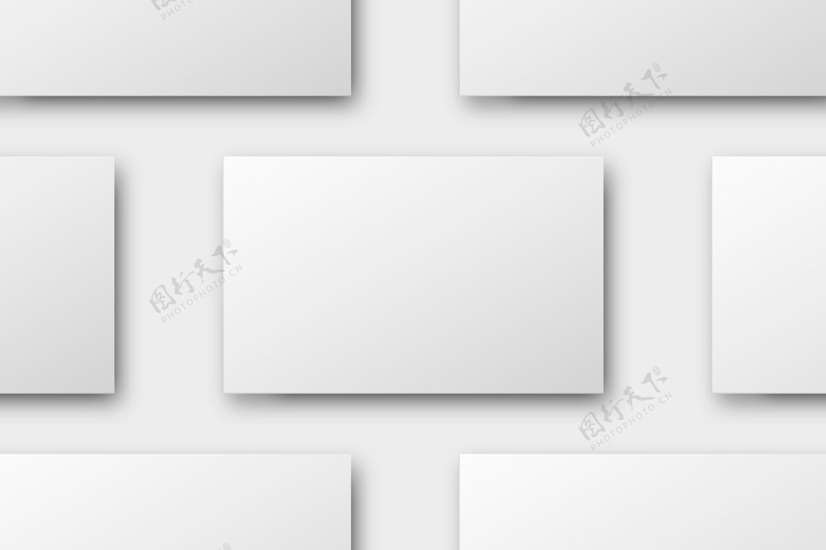 名片空白名片设计在白色调平面公司名称平铺业务