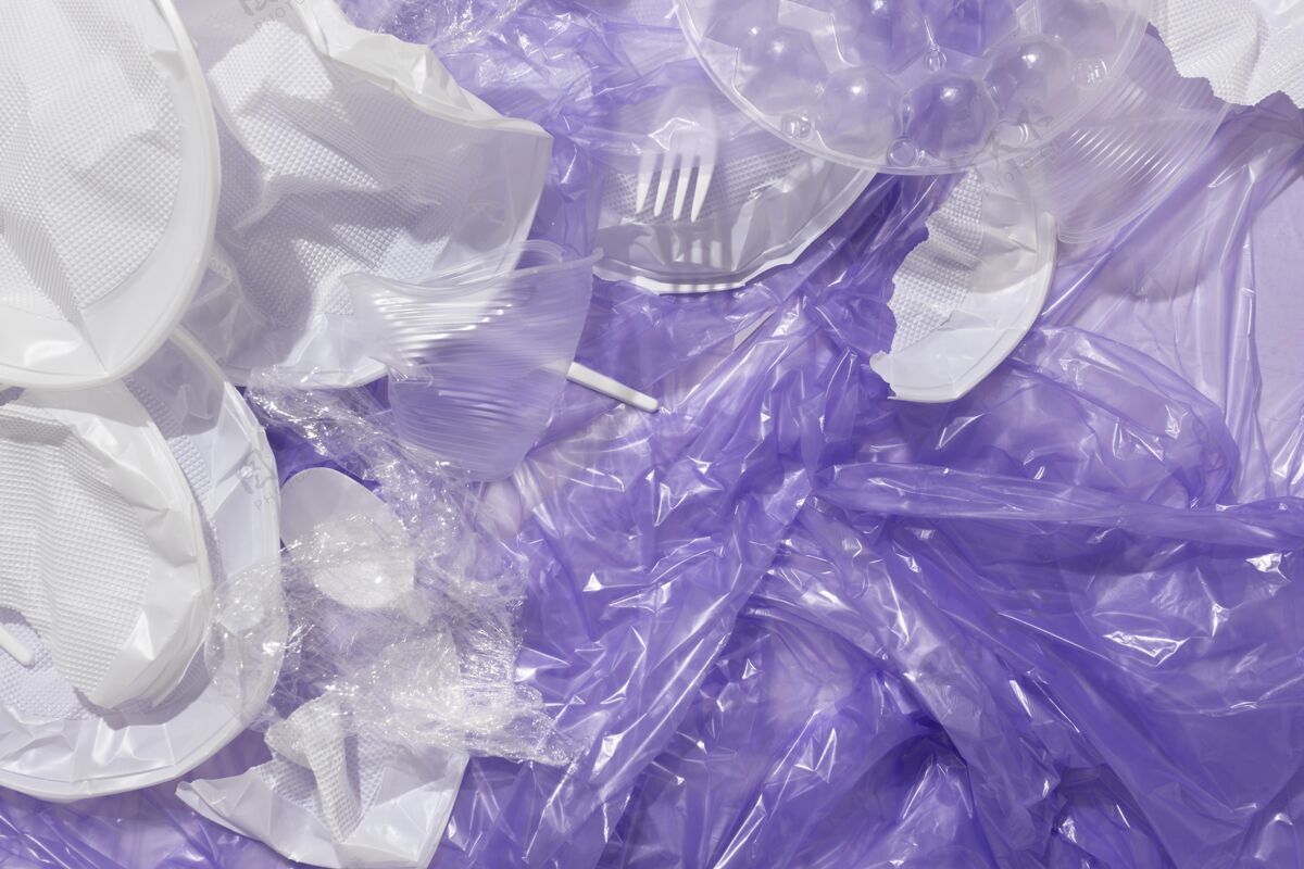 生态分类的塑料物品组成垃圾污染