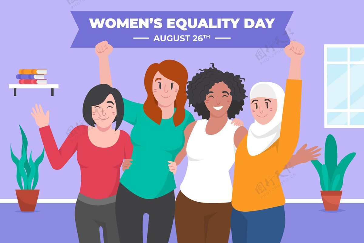 平等妇女平等日插画女性平等日民权女权主义