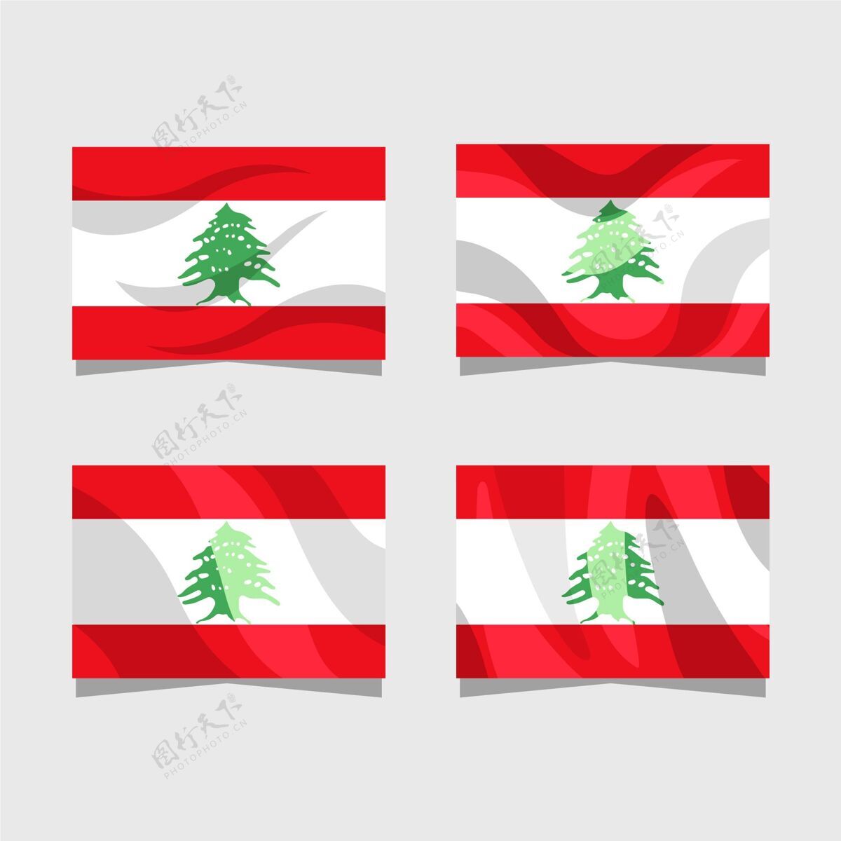 民族平面设计黎巴嫩国旗收集国旗爱国共和