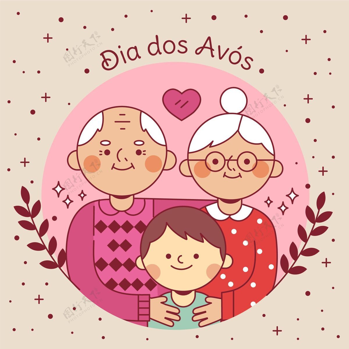 迪亚德洛斯阿布埃洛斯平面直径dosavos插图祖母庆祝活动迪亚多斯阿沃斯