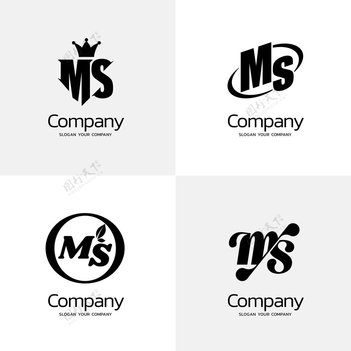 标志平面设计ms标志系列企业公司标识企业