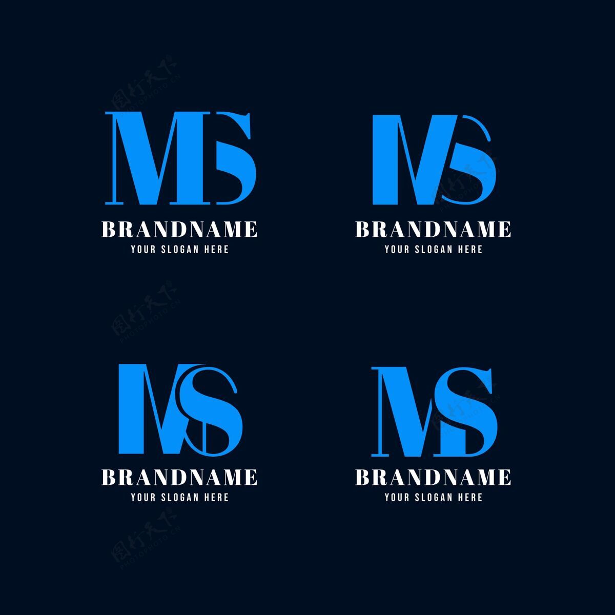 企业标识平面设计ms标志系列公司标识企业标识企业