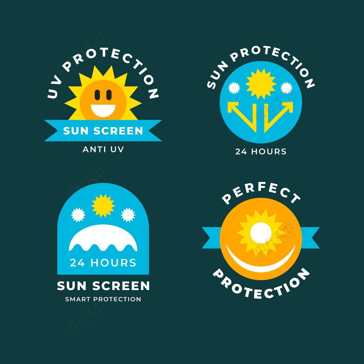 安全收集创意紫外线徽章护理太阳皮肤