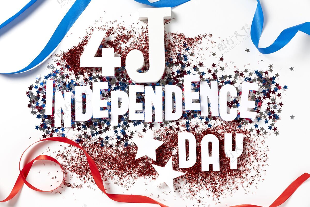 独立七月四日元素的节日构成7月4日自由庆祝活动
