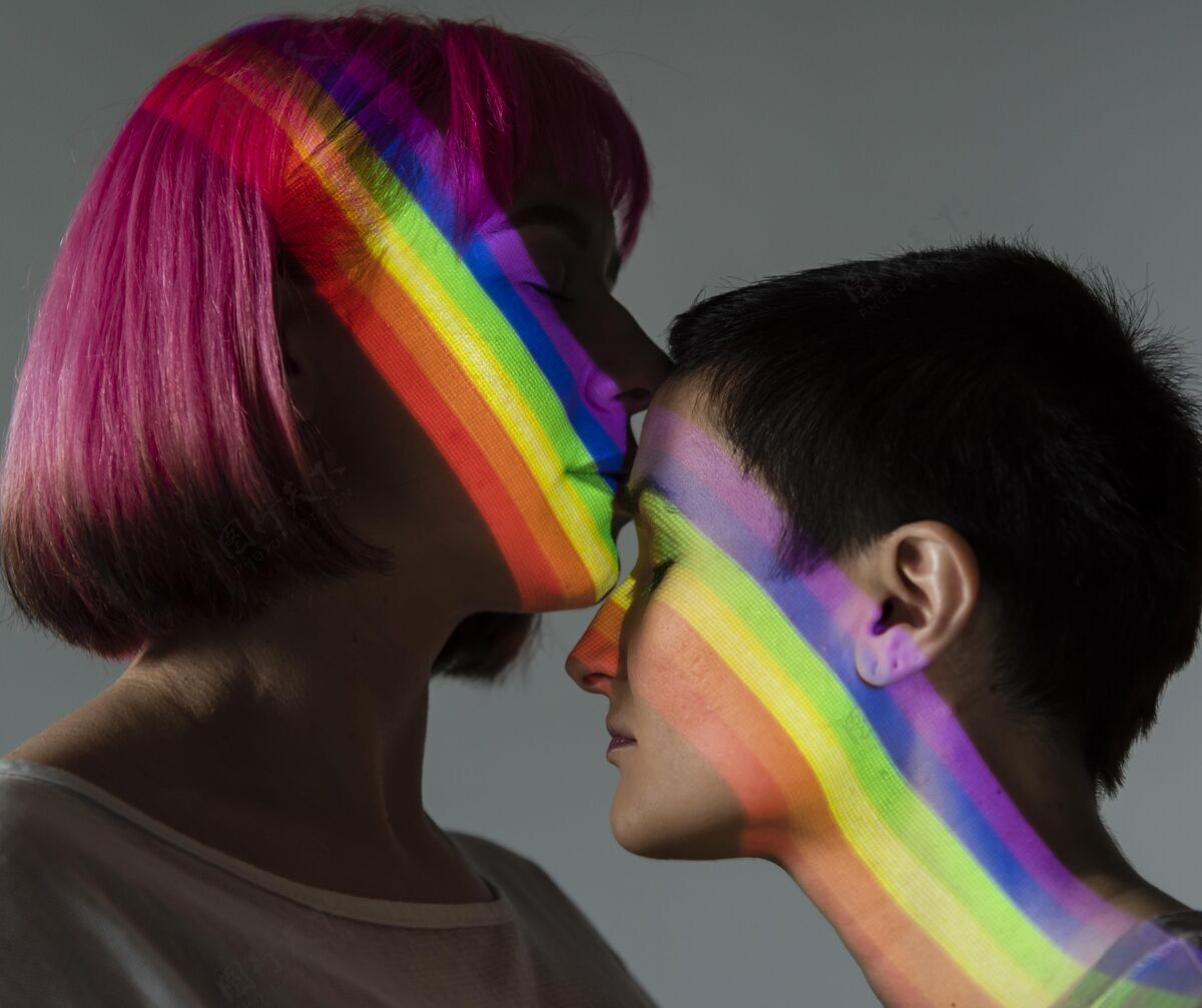 世界骄傲同性恋夫妇和同性恋者标志自由庆祝爱