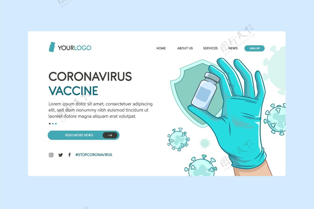 流感冠状病毒疫苗登陆页疫苗预防健康