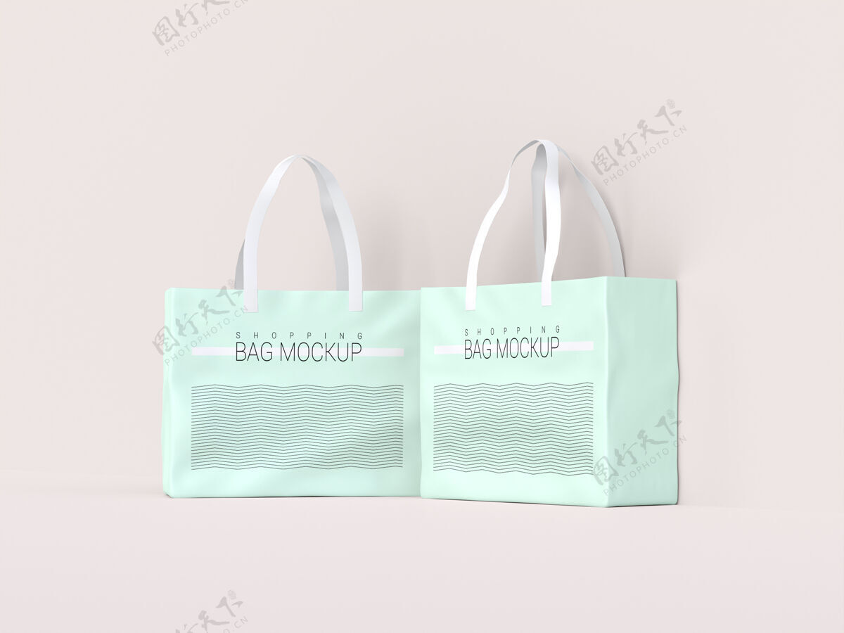 包两个购物袋模型销售产品品牌