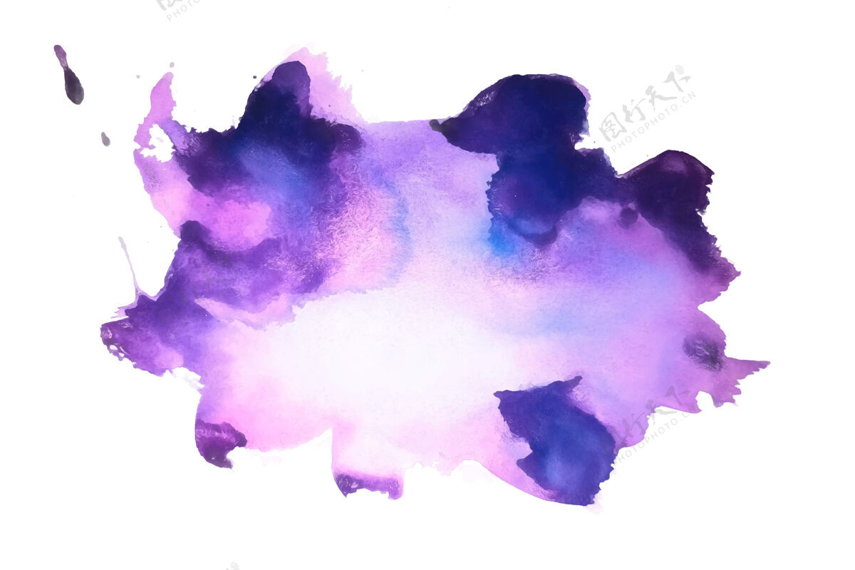 背景抽象紫手绘水彩画质感斑点笔划手