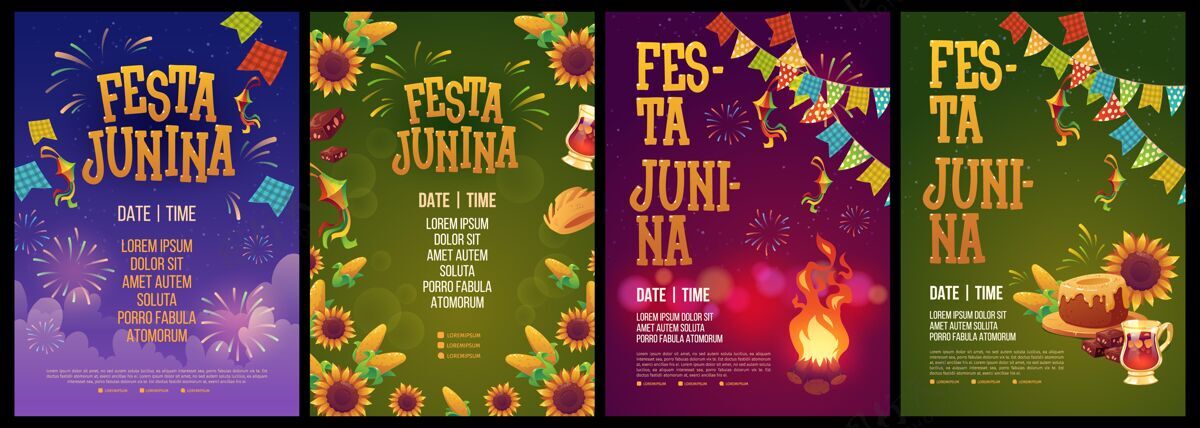 分类现实festa朱尼娜海报模板收集传统布景Festajunina