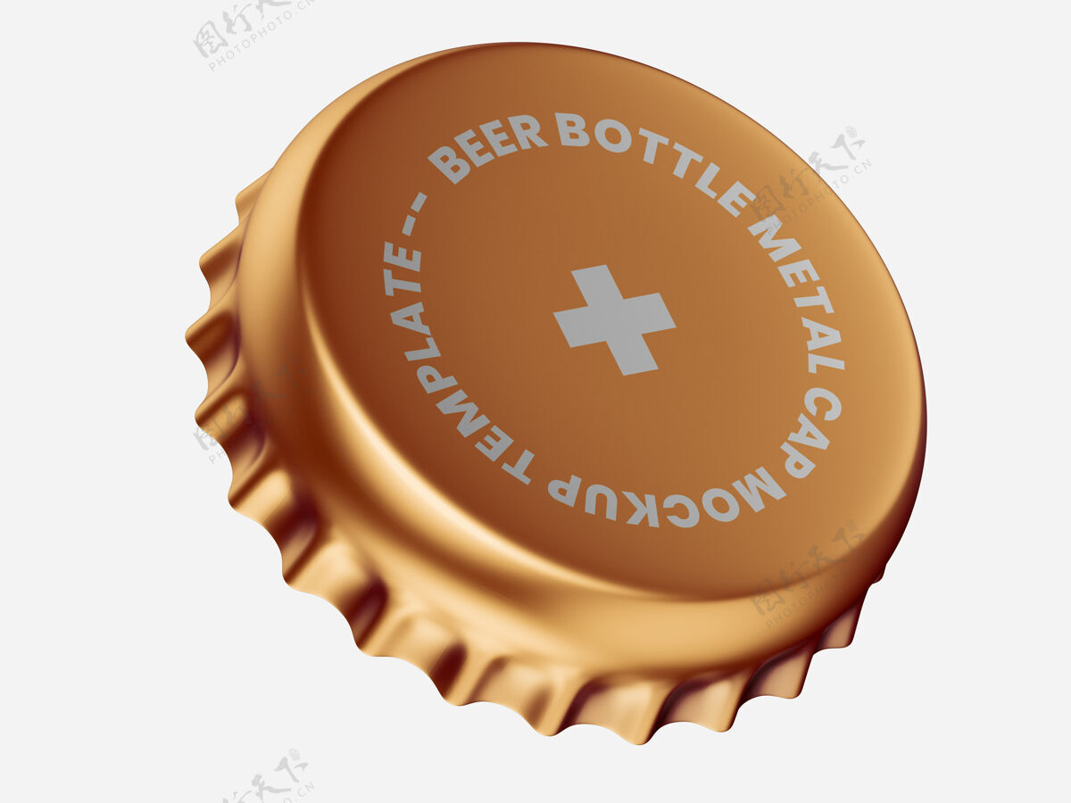 瓶子啤酒帽模型模板瓶盖啤酒模型