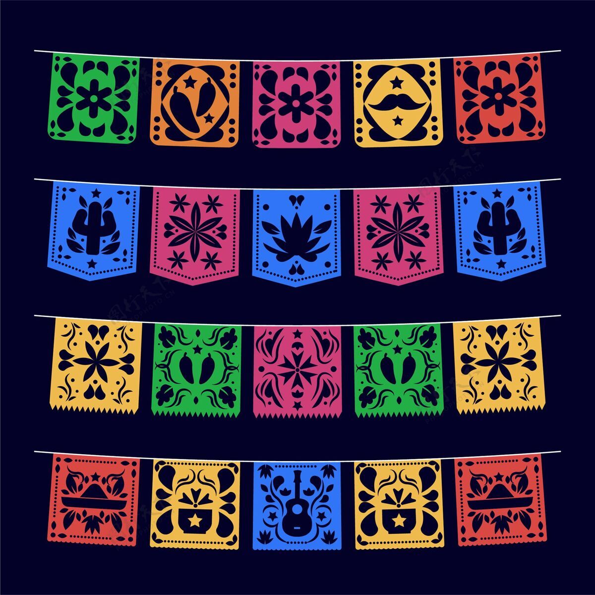 收藏平底墨西哥装饰五颜六色墨西哥墨西哥