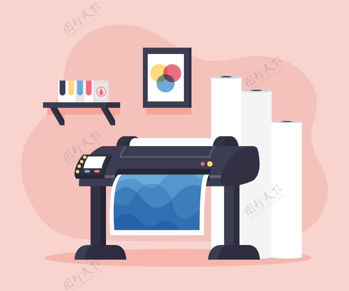 平面设计有机平面印刷行业插图有机职业印刷行业