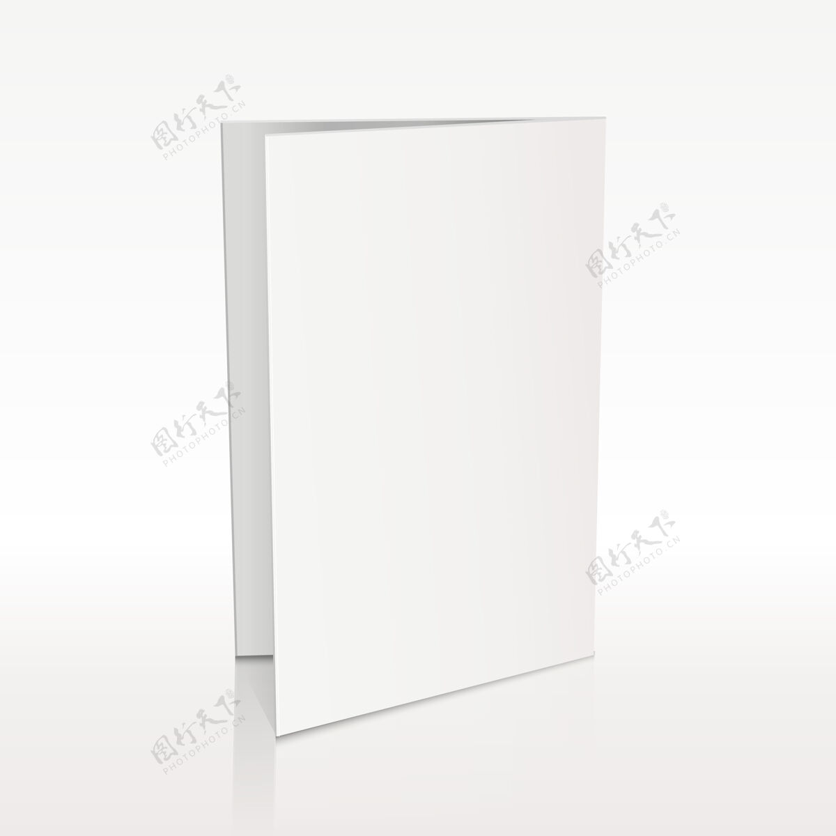 小册子空白文件夹白色传单地方封面清洁