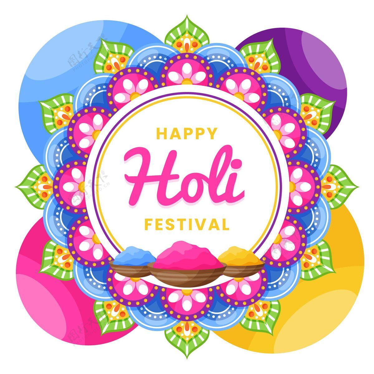 印度胡里节背景背景3月28日平面设计