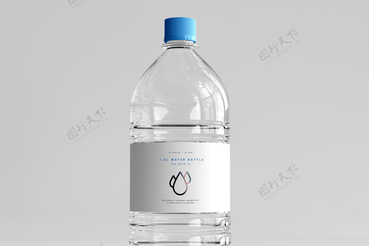 矿物淡水瓶模型物体饮料智能