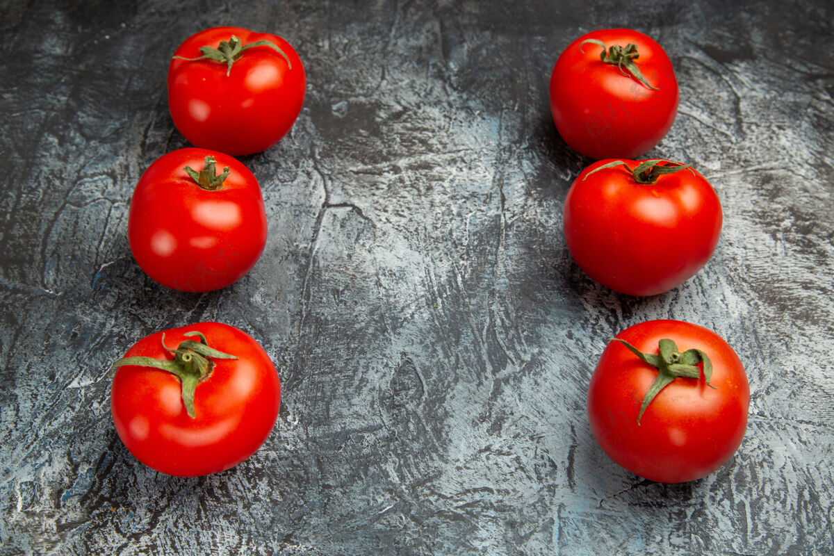 食品前视图新鲜的红色西红柿健康素食红色