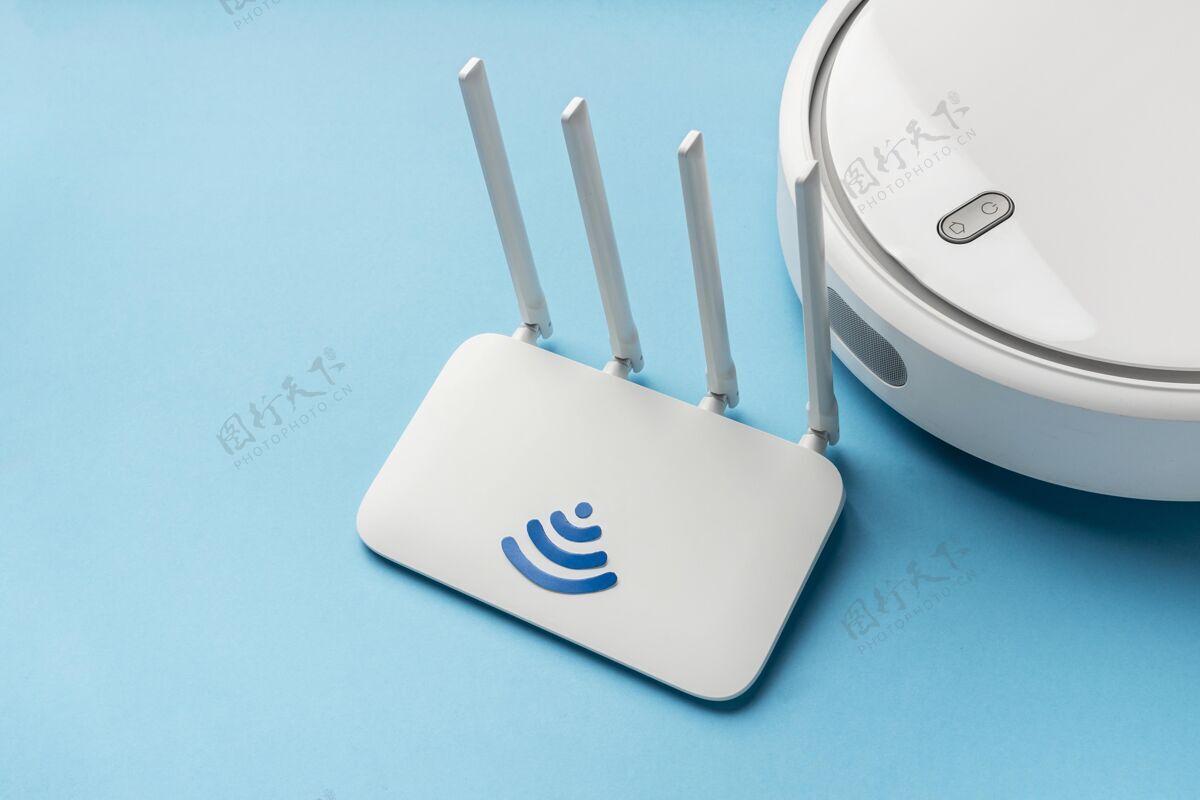 5g带吸尘器的高角度wi-fi路由器互联网带宽清洁